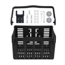 Bike Handlebar Bag Bike Front Basket Detachable Bike Handlebar Front Basket with Handle Rear Rack Basket