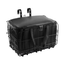 Mountain Bike Folding Hanging Basket Metal Front Handlebar Bicycles Basket Front & Rear Hanging Thick Side Trailer Baske