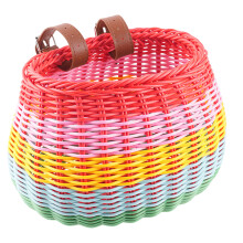 Kids Bicylcles Basket for Girl Boys Front Bike Handlebar Basket with Fasten Strap, Children Small Bike Basket
