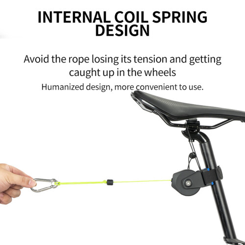 Efficient Bicycles Tows Rope Systems Bike Trailer Towing Device Flexible Retractable Bicycles Tractors Pulling Rope 2