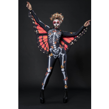 (M)LADY BUTTERFLY Costume d'Halloween squelette et ailes