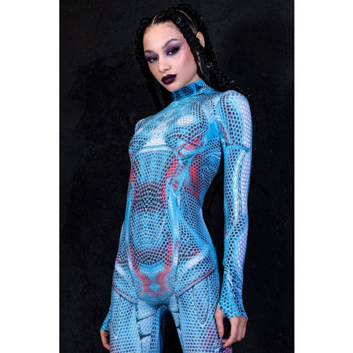 (G)Costume de robot bleu, costume d'Halloween