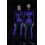 (M)Costume de squelette violet Costume d'Halloween 4