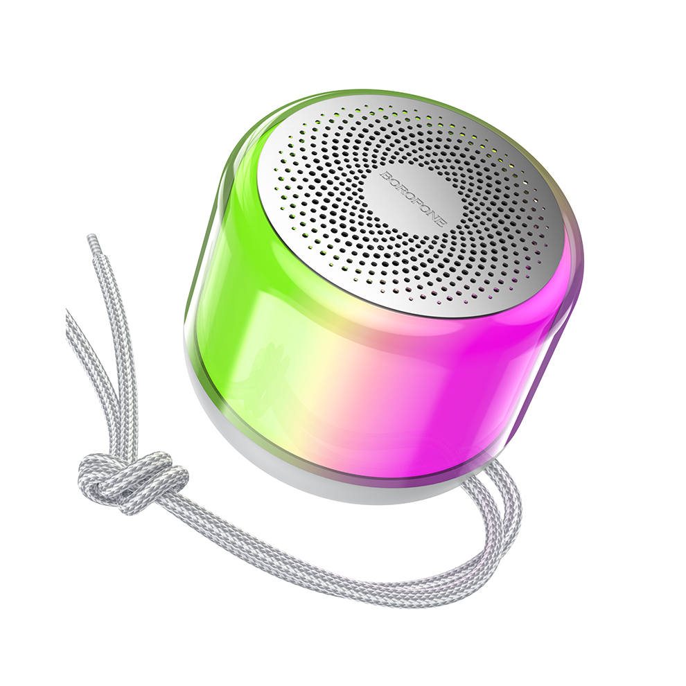 Portable Bluetooth Speaker With Rgb Lights - 5W Gray 6925861113819
