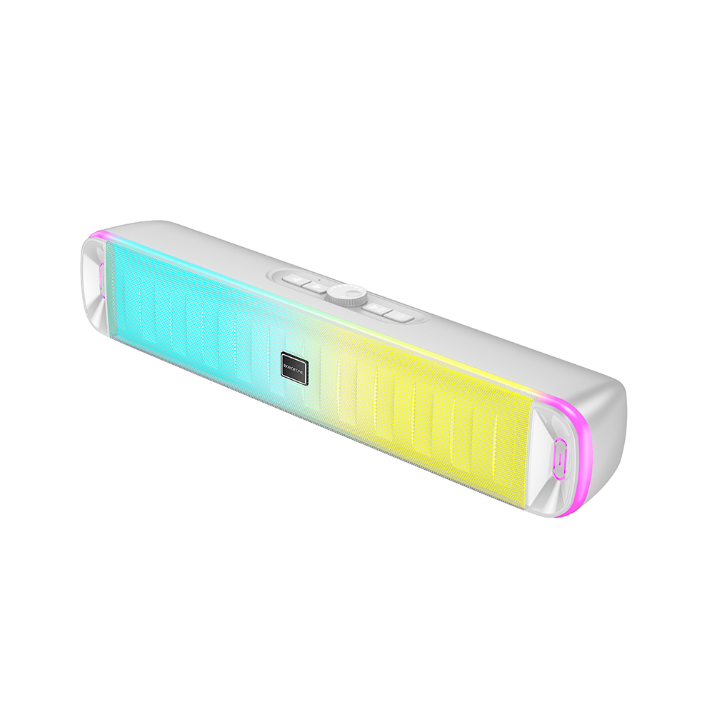 Portable Bluetooth Speaker With Rgb Lights - 10W Gray 6925861113345