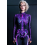 (M)Costume de squelette violet Costume d'Halloween 1