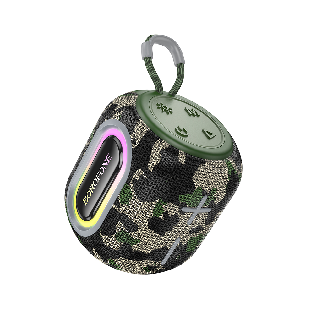Portable Bluetooth Speaker With Rgb Lights - Camouflage 10W Green 6925861113451