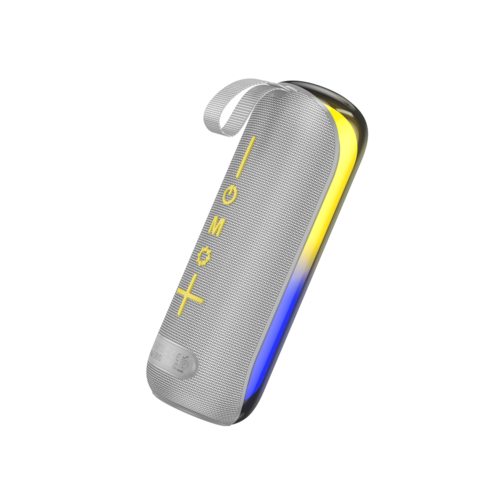 Portable Bluetooth Speaker With Rgb Lights - 10W Gray 6925861113314
