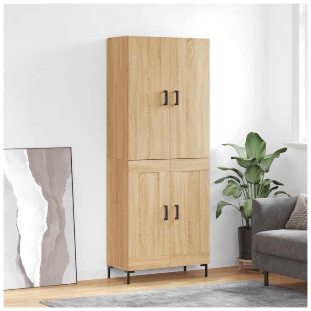 Vidaxl Highboard Sonoma Oak 69.5X34x180 Cm Engineered Wood