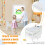 Costway 3-in-1 Kids Art Table and Art Easel Set with Chairs 8