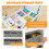 Costway 3-in-1 Kids Art Table and Art Easel Set with Chairs 5