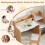 Costway Kids Study Desk and Chair Set Children Study Table with Open Shelves 7