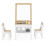 Costway Kids Art Craft Table and Chairs Set with Paper Roll Flip-up Tabletop 10