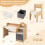 Costway Kids Study Desk and Chair Set Children Study Table with Open Shelves 3