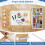 Costway Kids Art Craft Table and Chairs Set with Paper Roll Flip-up Tabletop 9