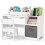 Costway Kids Study Desk and Chair Set Children Study Table with Open Shelves 10