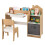 Costway Kids Study Desk and Chair Set Children Study Table with Open Shelves 1