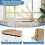 Costway Kids Art Craft Table and Chairs Set with Paper Roll Flip-up Tabletop 7