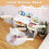 Costway Kids Study Desk and Chair Set Children Study Table with Open Shelves 7