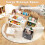 Costway Kids Study Desk and Chair Set Children Study Table with Open Shelves 5