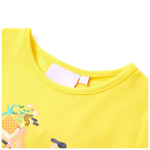 VidaXL Kids' T-shirt Yellow 128 2