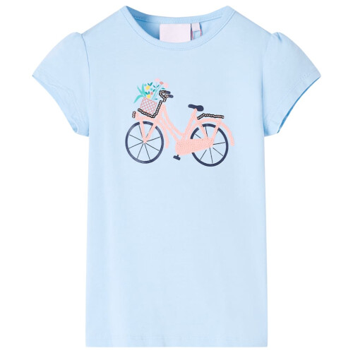 VidaXL Kids' T-shirt Light Blue 116