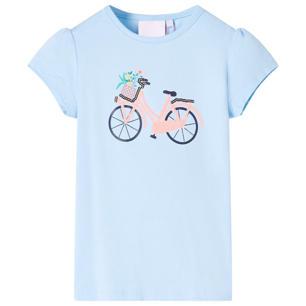 Vidaxl Kids' T-Shirt Light 116 Blue