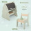 Costway 2-in-1 Double-sided Kids Art Easel with Stool and Paper Roll Holder 2
