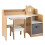 Costway Kids Study Desk and Chair Set Children Study Table with Open Shelves 10