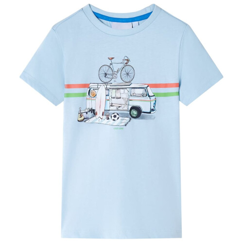 VidaXL Kids' T-shirt Light Blue 128