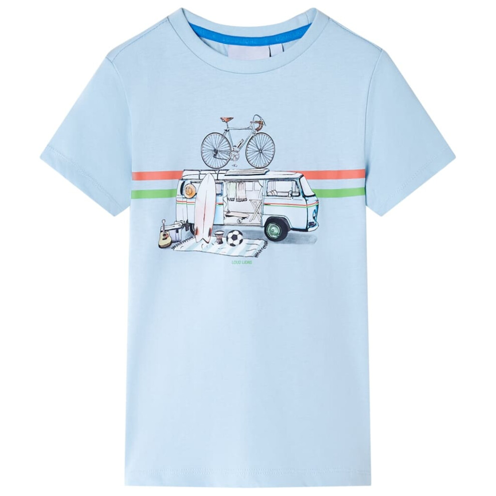 Vidaxl Kids' T-Shirt Light 128 Blue