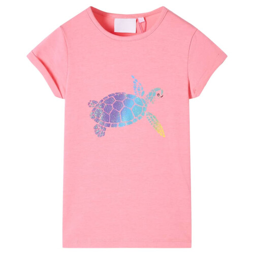 VidaXL Kids' T-shirt Bright Pink 128