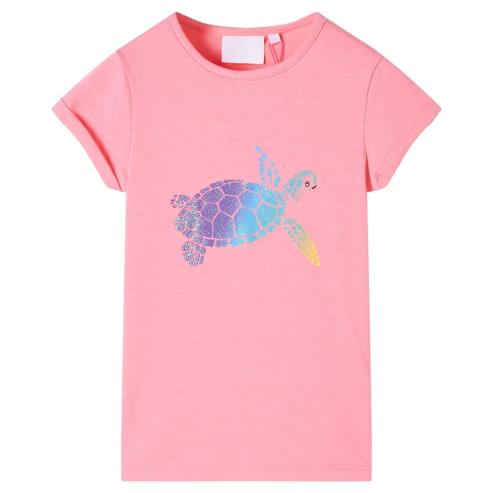 Vidaxl Kids' T-Shirt Bright 128 Pink