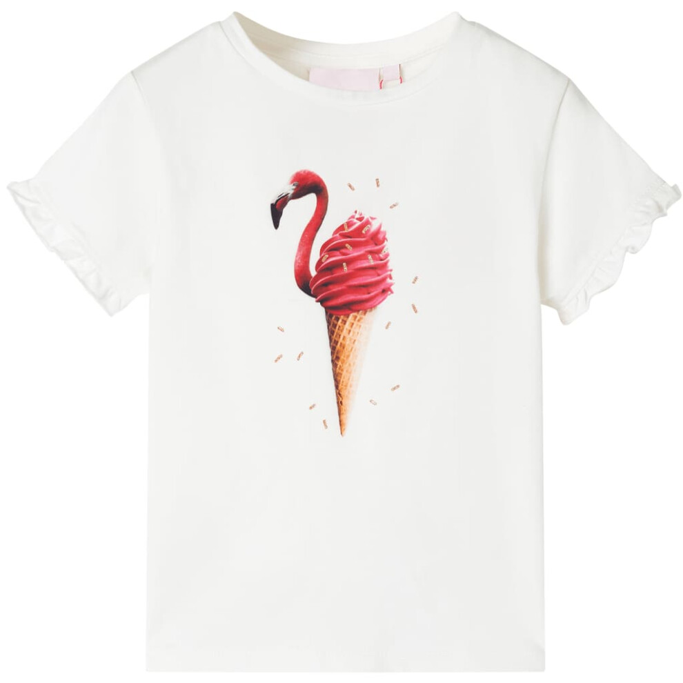 Vidaxl Kids' T-Shirt Ecru 140 Cream