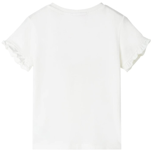 VidaXL Kids' T-shirt Ecru 140 1