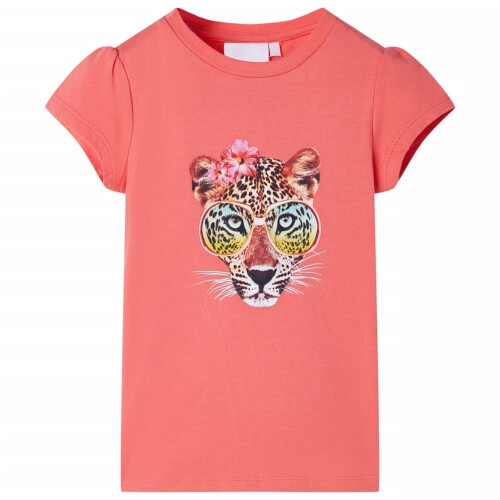VidaXL Kids' T-shirt Coral 128