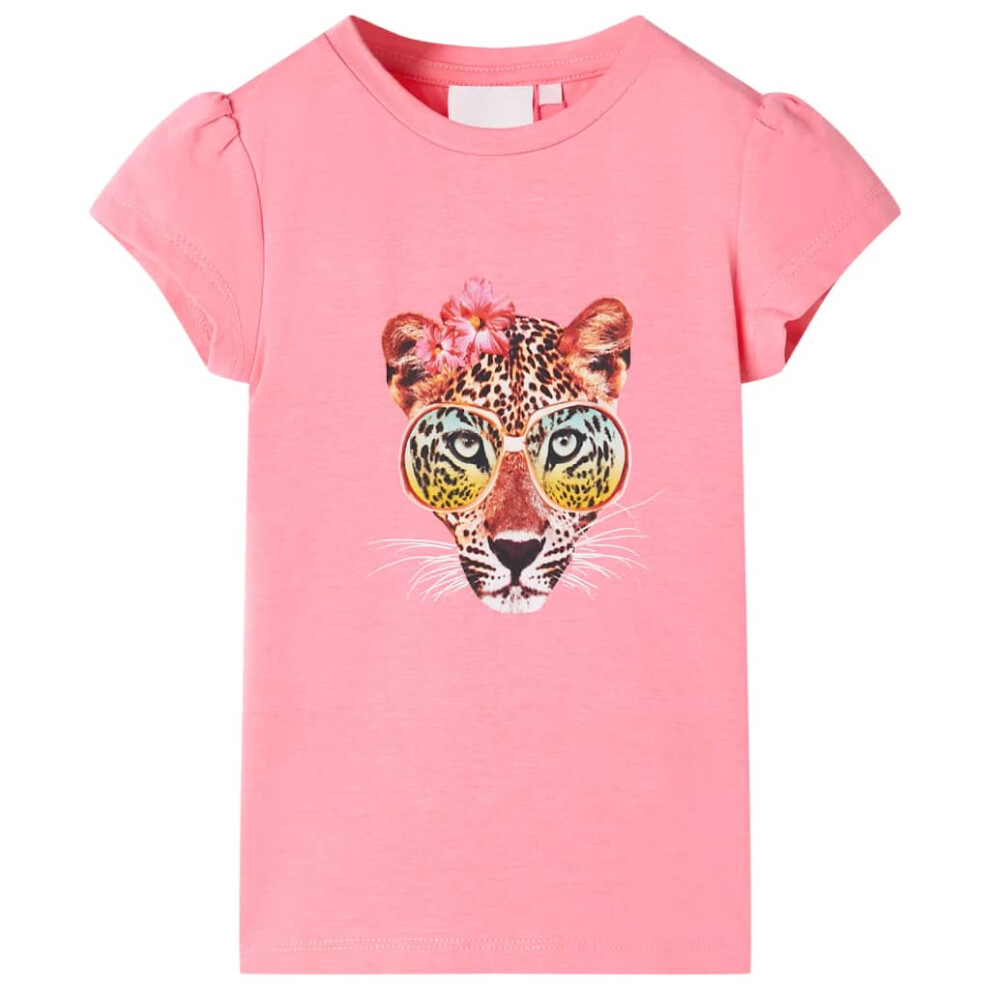 Vidaxl Kids' T-Shirt Neon 116 Pink