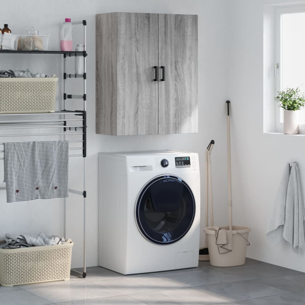 Vidaxl Wall Mounted Cabinet Grey Sonoma 69.5X34x90 Cm
