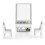 Costway Kids Art Craft Table and Chairs Set with Paper Roll Flip-up Tabletop 1