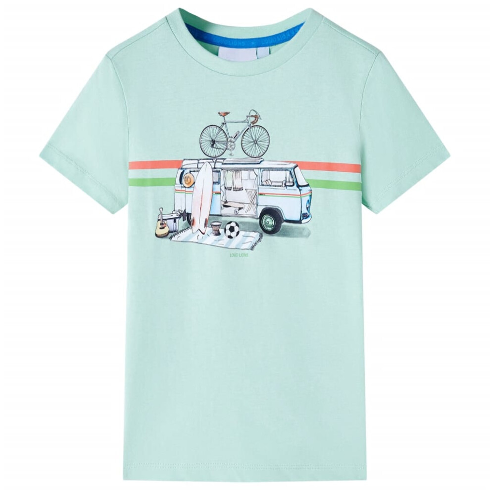 Vidaxl Kids' T-Shirt Mint 128 Light