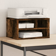 vidaXL Printer Stand Smoked Oak 40x32x22,5 cm Engineered Wood