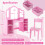 Costway Kids Vanity Table and Chair Set with 3 Removable Mirrors and 4 Storage Bins 2