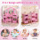 Costway Kids Vanity Table and Chair Set with 3 Removable Mirrors and 4 Storage Bins 9
