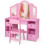 Costway Kids Vanity Table and Chair Set with 3 Removable Mirrors and 4 Storage Bins 5