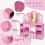 Costway Kids Vanity Table and Chair Set with 3 Removable Mirrors and 4 Storage Bins 8