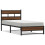 VidaXL vidaXL Metal Bed Frame without Mattress Brown Oak 100x200 cm 2