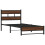 VidaXL vidaXL Metal Bed Frame without Mattress Brown Oak 90x190 cm Single 3