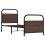 VidaXL vidaXL Bed Frame Without Mattress 80x200 cm Brown Oak Engineered Wood 3