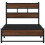VidaXL vidaXL Metal Bed Frame without Mattress Brown Oak 100x200 cm 4