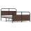 VidaXL vidaXL Metal Bed Frame without Mattress Brown Oak 140x200 cm 2